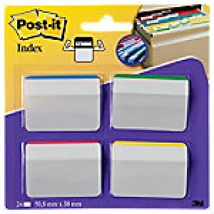 Image of Post-it Index Flags 686A-1 Assorted Plain 51 x 38mm 24 Pieces of 6 Strips