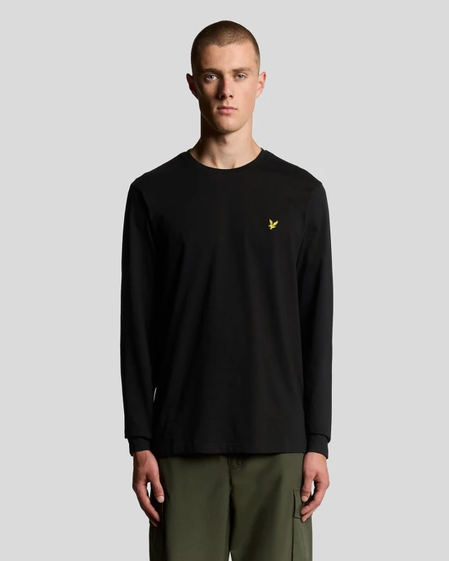 Image of Lyle & Scott Plain Longsleeved T-Shirt Jet Black XL