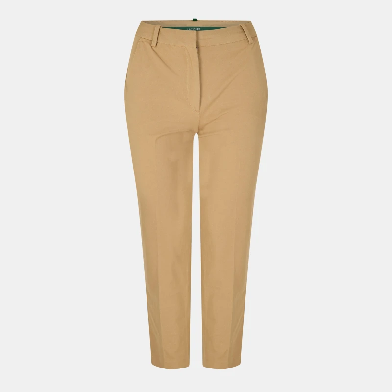 Image of Lacoste Womens Flat Front Tailored Fit Chinos Viennese female 6 (34)