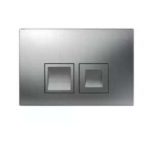 Image of DELTA50 Matt Chrome Dual Flush Plate DELTA 50 UP100 Concealed Cisterns - Geberit