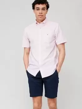 Image of GANT Regular Oxford Short Sleeve Shirt - Light Pink, Size 3XL, Men