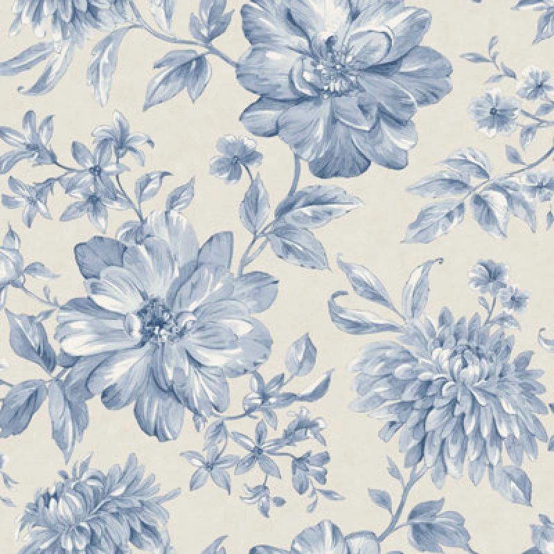 Image of Fine Decor Fine Decor Fd43610 Isabella Floral Wallpaper Roll, Blue