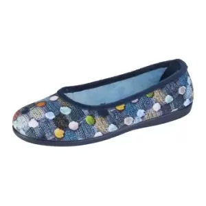 Image of Sleepers Womens/Ladies Samira Ballerina Slippers (4 UK) (Blue)