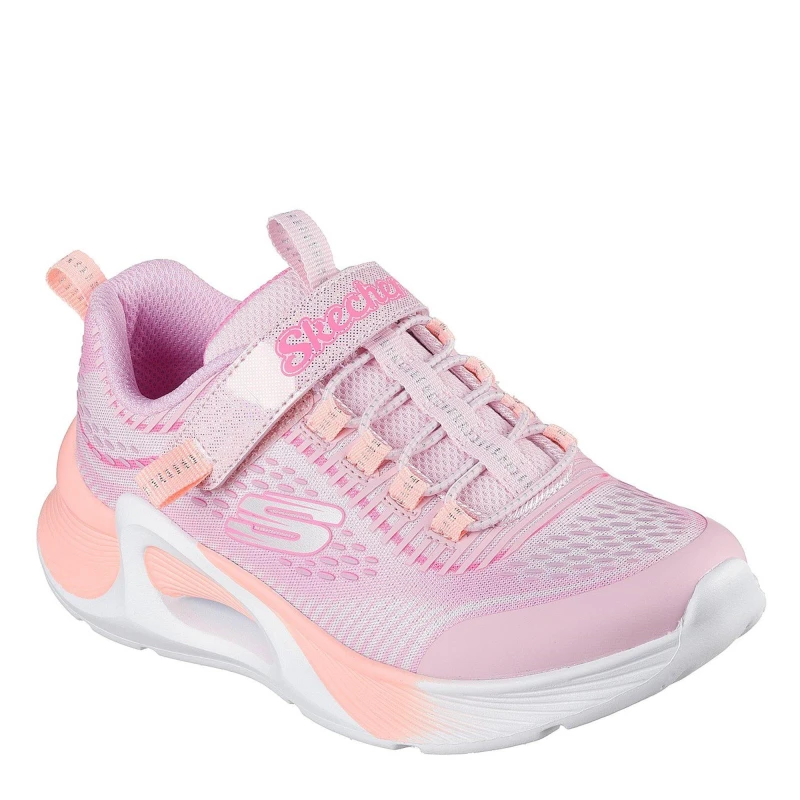 Image of Skechers Kids Bungee and Strap Sparkle Mesh Print Runners Pink/Multi female C10 (27.5)
