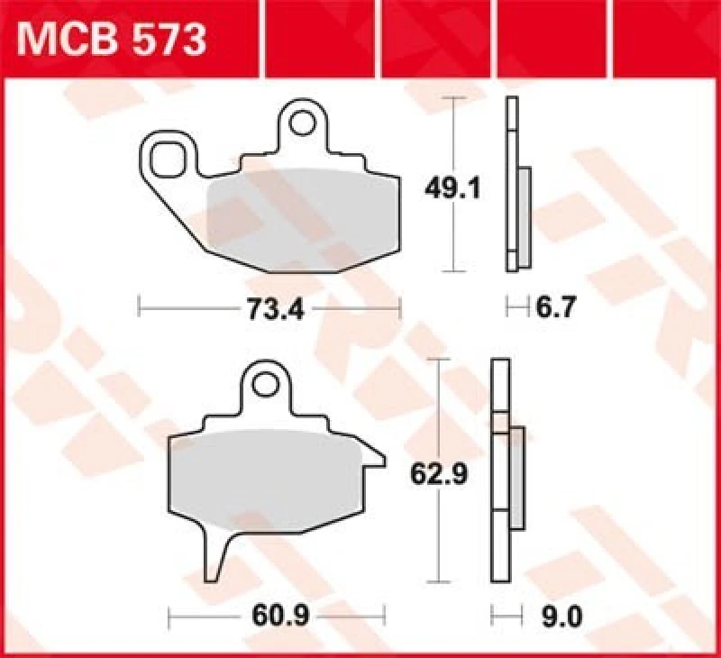 Image of TRW Lucas Brake lining MCB573