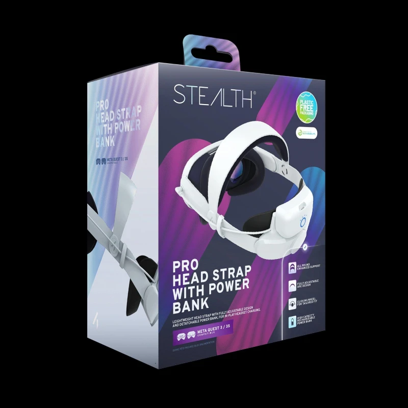 Image of Stealth Pro Head Strap With Power Bank For Meta Quest 3 & 3S Multi unisex Mint