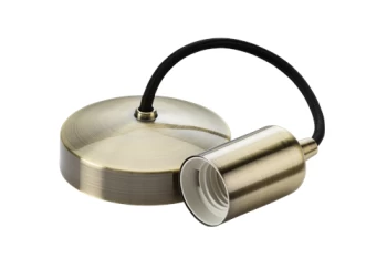 Image of KnightsBridge 6" E27 Contemporary Pendant Set - Antique Brass