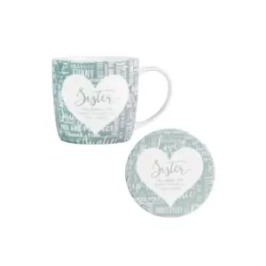 Image of Said with Sentiment Sister Mug and Coaster Gift Set