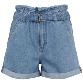 Image of SoulCal Paper Bag Shorts Ladies - Mid Wash