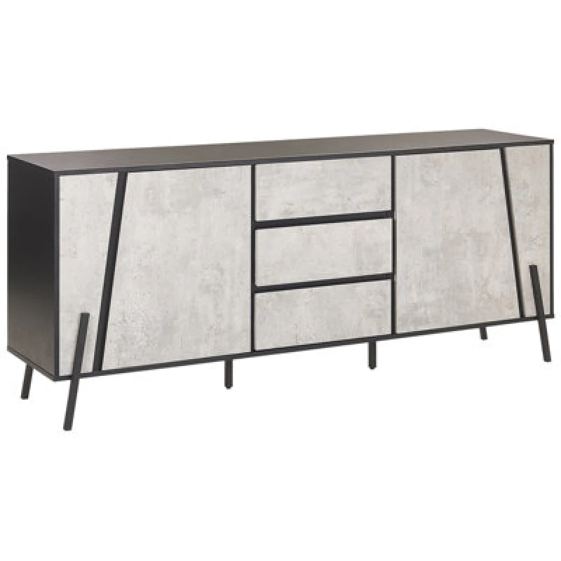 Image of Beliani 2 Door Sideboard Blackpool Grey Concrete Effect