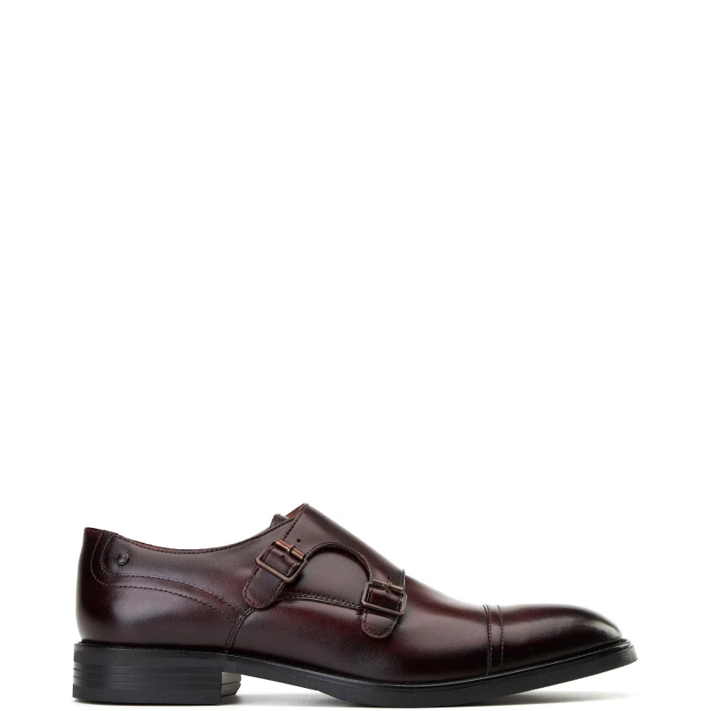 Image of Base London Base London Men Taper Monk Shoe in Wine Size: 9 Wine 9 Male 5063294196335