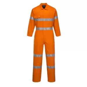 Image of Yoko Hi-Vis Polycotton Coverall / Mens Workwear (Pack of 2) (5XL) (Hi Vis Orange)