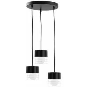 Image of Keter Mao Cluster Pendant Ceiling Light Black, 32cm, 3x E27