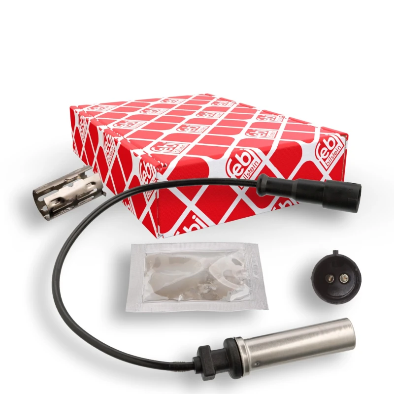 Image of KNORR-BREMSE 0486001092K50 ABS Sensor Rear Axle, with grease Sensor,wheel speed (412)