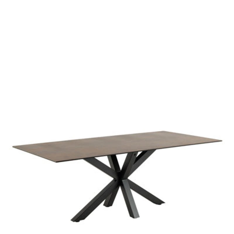 Image of Furniture To Go Heaven Dining Table With Ceramic Rusty Brown (L) 200Cm Seats Up To 6