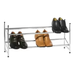 Image of Premier Housewares 2-Tier Extendable Shoe Rack - Chrome