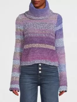 Image of Free People My Girl Turtleneck Jumper - Blue/Purple