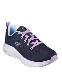 Image of Skechers Vapor Foam Engineered Mesh Lace-up - Navy Mesh/lavender Trim, Navy, Size 8, Women