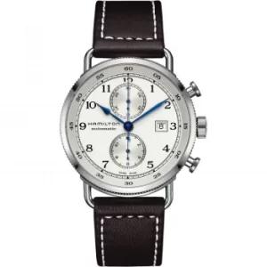 Image of Mens Hamilton Khaki Navy Pioneer Automatic Chronograph Watch