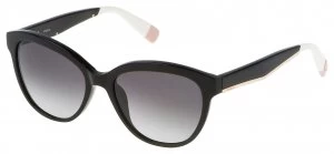 Image of Furla Shiny Black Smoke Lens Sunglasses.