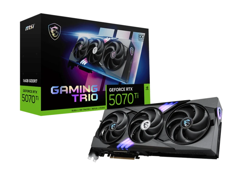 Image of MSI GeForce RTX 5070 Ti 16G GAMING TRIO OC 16GB GDDR7 Graphics Card