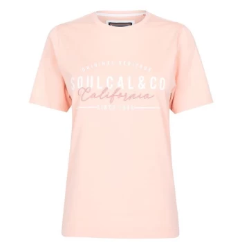 Image of SoulCal Logo T Shirt Ladies - Coral