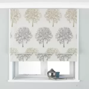Image of Oakdale Silver Roman Blind Silver, Cream and Brown