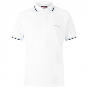 Image of Pierre Cardin Tipped Polo Shirt Mens - White