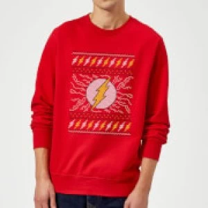 Image of DC Flash Knit Christmas Sweatshirt - Red - L