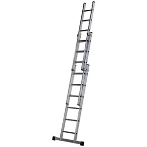 Image of Werner Professional 4.13m 3 Section Aluminium Extension Ladder
