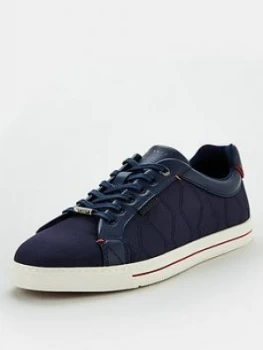 Image of Ted Baker Ashtol Canvas Trainers - Navy, Size 9, Men