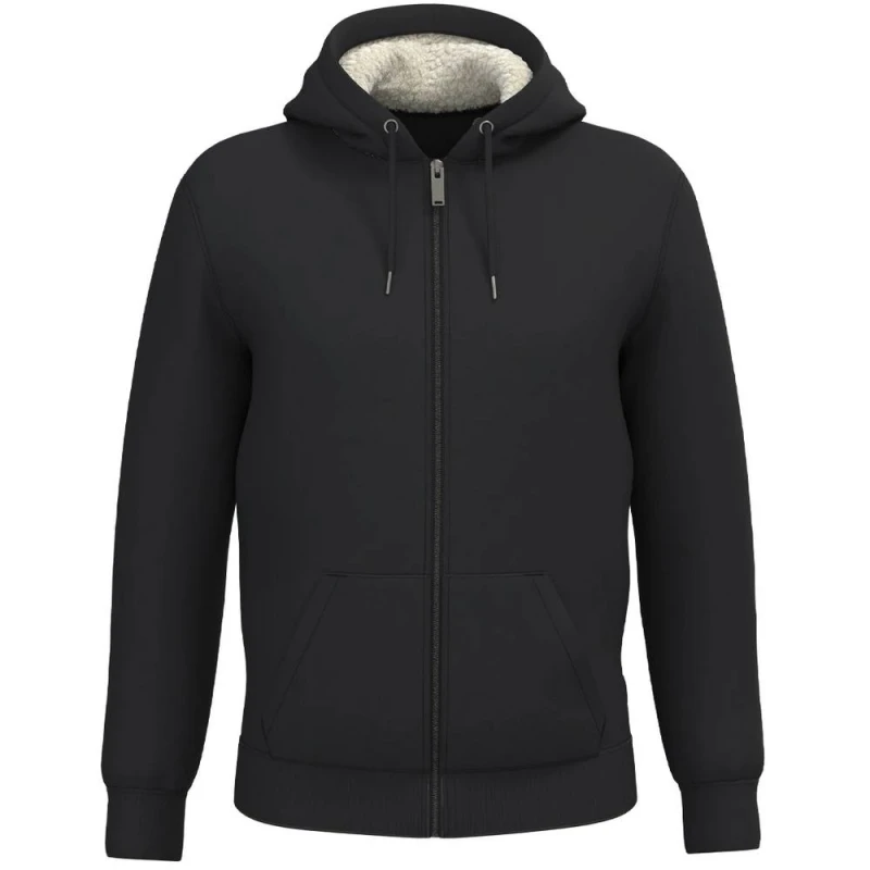 Image of Native Spirit Mens Sherpa Lined Full Zip Jacket in Black Size: XS Black Male XS