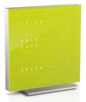 Image of QLOCKTWO Touch Lime Juice Table Clock 13.5cm