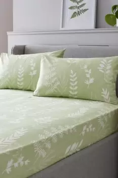 Image of Hadleigh Cotton Fitted Sheet and Pillowcase Set