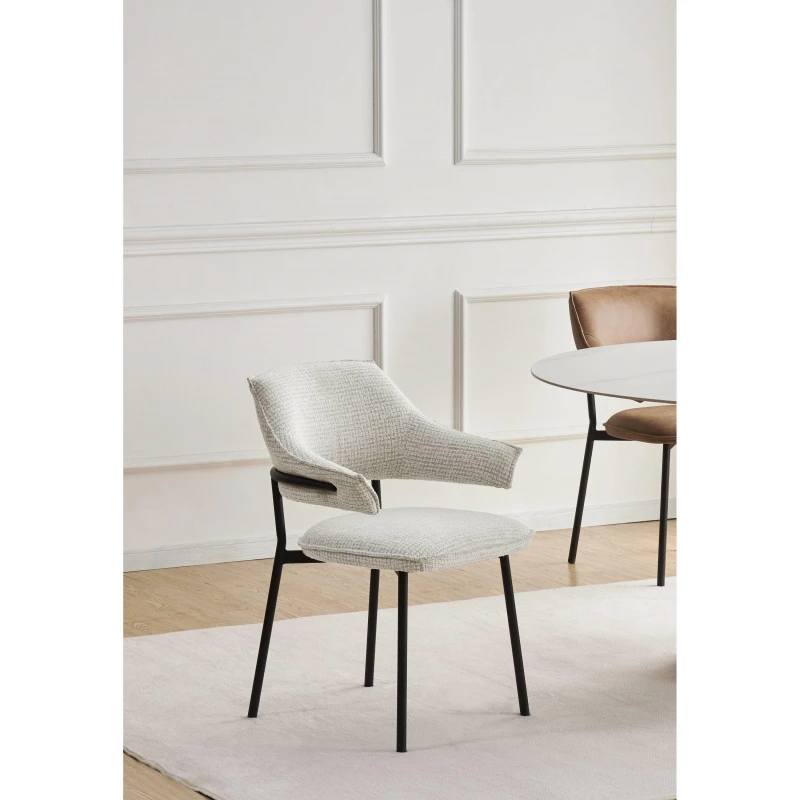 Image of Shankar Pair of Geneva Textured Dining Chairs Natural unisex 60x83x62cm
