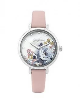 Image of Cath Kidston Cath Kidston Somerset Rose White Dial Pink Leather Strap Ladies Watch