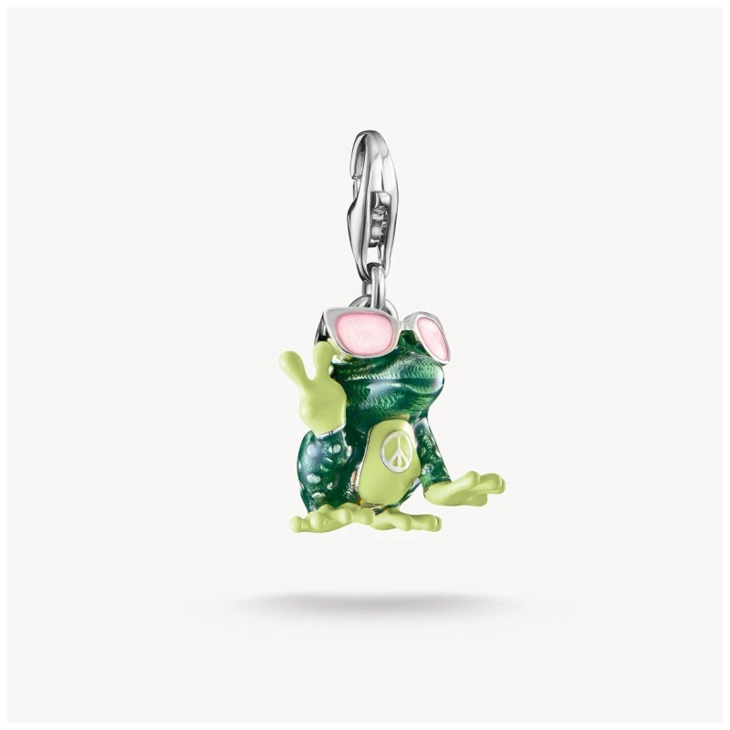 Image of Thomas Sabo 2215-691-7 Silver Frog Charm Pendant - Charm Jewellery