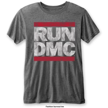 Image of Run DMC - DMC Logo Unisex Medium T-Shirt - Grey