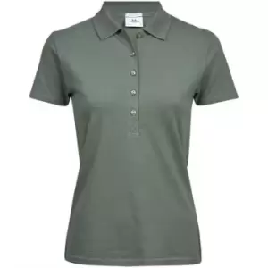 Image of Tee Jays Womens/Ladies Luxury Stretch Polo Shirt (S) (Leaf Green)