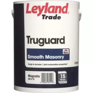 Image of Leyland Trade Truguard Smooth Masonry Paint, 5L, Magnolia