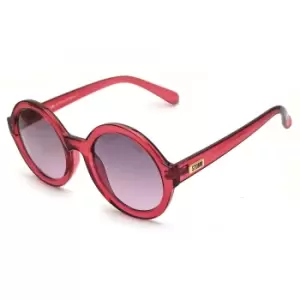 Image of Storm Plastic And Metal Round Fashionable Women Sunglasses Burgundy/Grad Rose