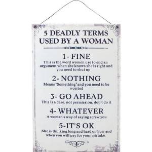Image of Deadly Terms Sign