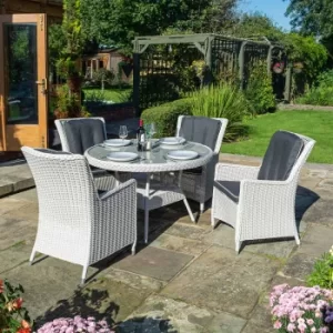 Image of Rowlinson Prestbury 4 Seater Dining Set, Grey