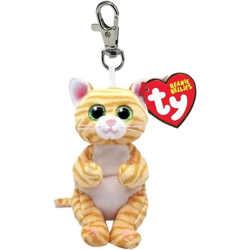 Image of Ty Beanie Bellies Key Clip Mango Cat 10cm Multi
