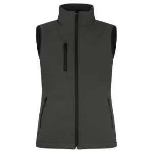 Image of Clique Womens/Ladies Softshell Panels Gilet (S) (Dark Grey)