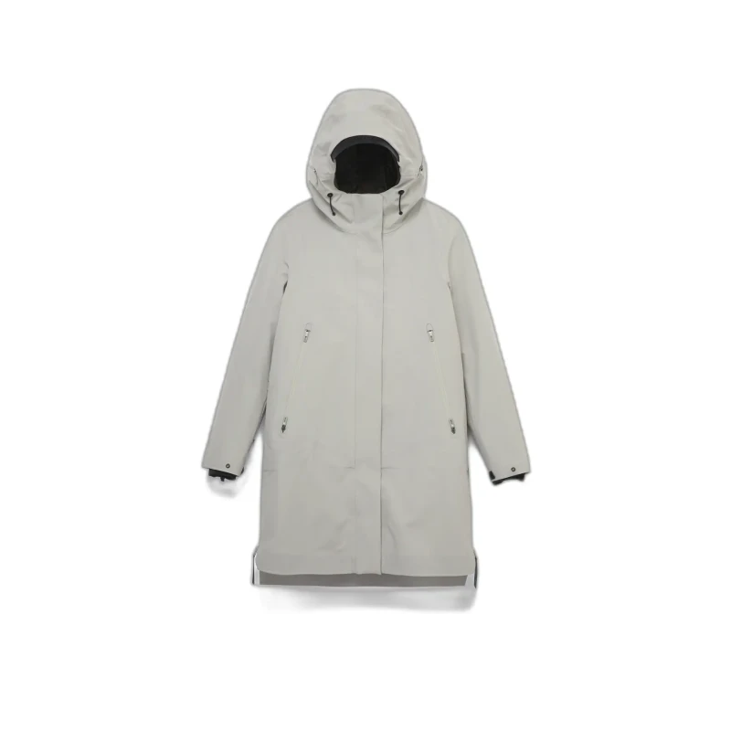 Image of Krakatau Womens hooded parka Krakatau Mercury Gris Female S