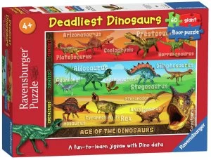 Image of Deadliest Dino Giant Floor Puzzle 60 Pieces