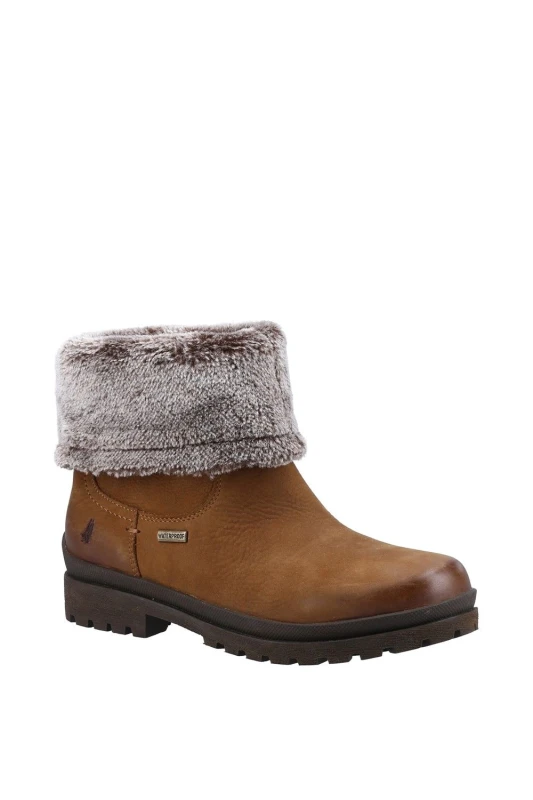 Image of Hush Puppies Womens Alice Pull On Warm Lined Waterproof Boots - UK 3 Brown female GDE2640CAM3