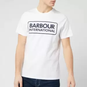 Image of Barbour International Mens Essential Large Logo T-Shirt - White - M
