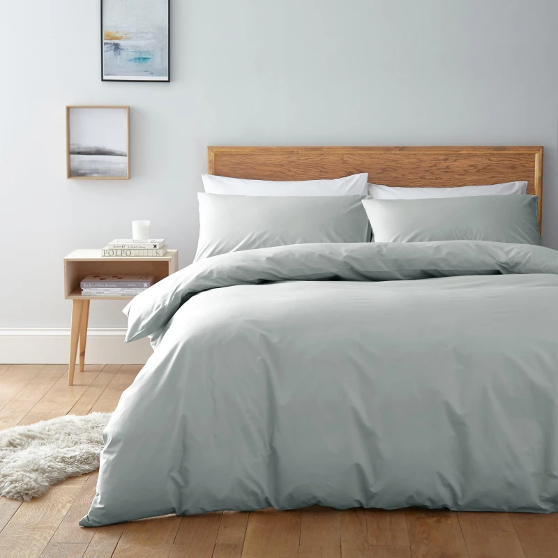 Image of Linea Egyptian 200 Thread Count Duvet Cover Duck Egg unisex Double